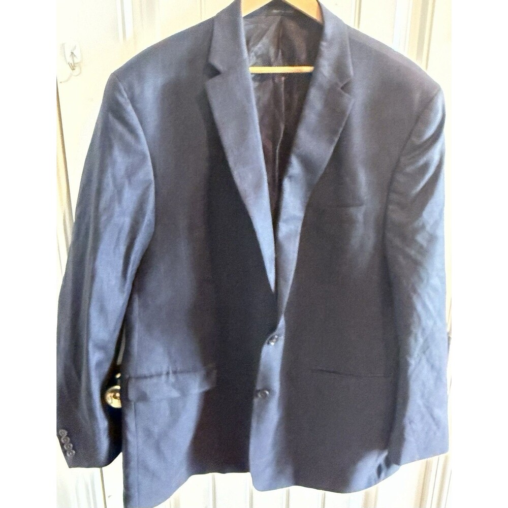 Ralph Lauren Men’s Wool Blazer Jacket Size 50L Blue Plaid CA-01129